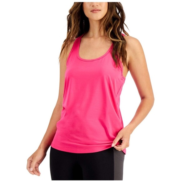 Women's Textured Racerback Pink Tank Top - Picture 1 of 2
